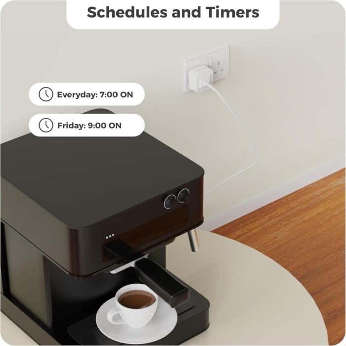 Lumive Smart Plug Works with Alexa Google Home WiFi Smart Home Timer Remote Control Energy Consumption Monitoring 16A 110V/220V (16A) - Image 4