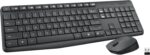 Logitech MK235 Wireless Keyboard and Mouse Combo for Windows, USB Receiver, 15 FN Keys, Long Battery Life, Compatible with PC, Laptop