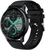Smart Watch With Text And Call Fitness Tracker, AMOLED Display, Bluetooth Watch IP68, Waterproof Level Activity Tracker With Heart Rate And Sleep Monitor Smart Watch For iOS & Android (Black)
