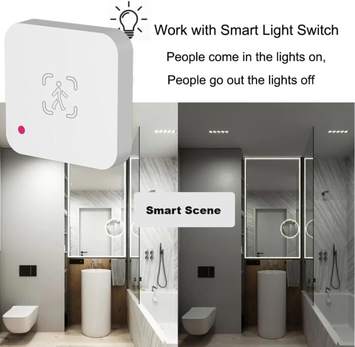 UanTii Tuya Smart Human Presence Sensor Wifi Radar Detector With Luminance Sensor Human Body PIR Sensor For Smart Home Smart Life App Control (Wifi version) - Image 3