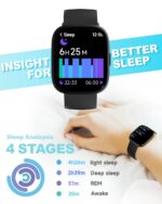 TOOBUR Smart Watch for Women Men, Alexa Built-in, Answer/Make Calls, 1.83" Fitness Tracker Watch with Heart Rate Monitor, Sleep Tracker, Pedometer, IP68 Waterproof Smartwatch Compatible Android iOS - Image 6