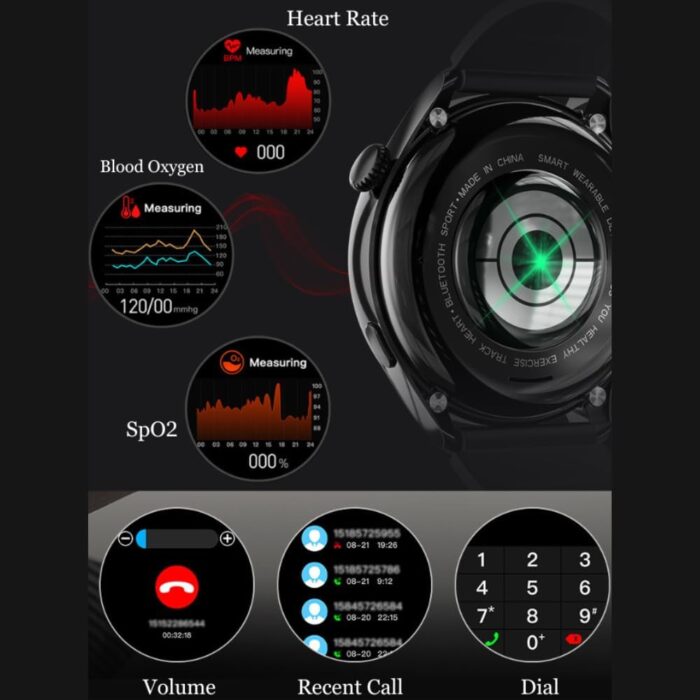 TCH Smart Watch Z40+ Tech Sense for Men Women Bluetooth Calls/SMS, Fitness watches Activity Tracker with Heart Rate, Blood Oxygen, KCAL, IP68 Waterproof, smartwatches For Android+iOS - Image 2
