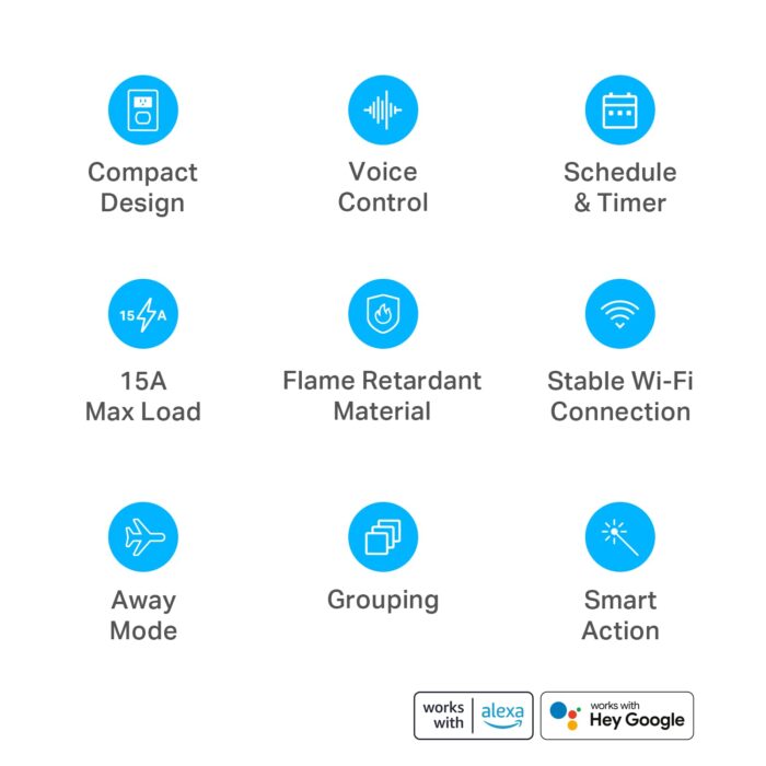 Kasa Smart - 15A Ultra Mini Plug, Smart Home Wi-Fi Plug Works with Alexa, Google Home and IFTTT, No Hub Required, UL Certified, 2.4G WiFi Only, 2-Pack (EP10P2) - Image 3