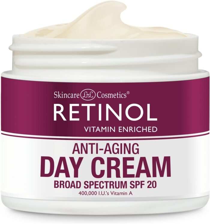 Retinol Skincare LdeL Cosmetics Day Cream with SPF 20 2.25 oz