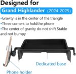 Car Phone Holder Center Console Organizer Tray for Toyota Grand Highlander 2024 2025 [12.3 inch Touch Screen] Auto Interior Accessories Best Cell Phones Mount Mobile Cellphone Stand Dashboard Storage - Image 6