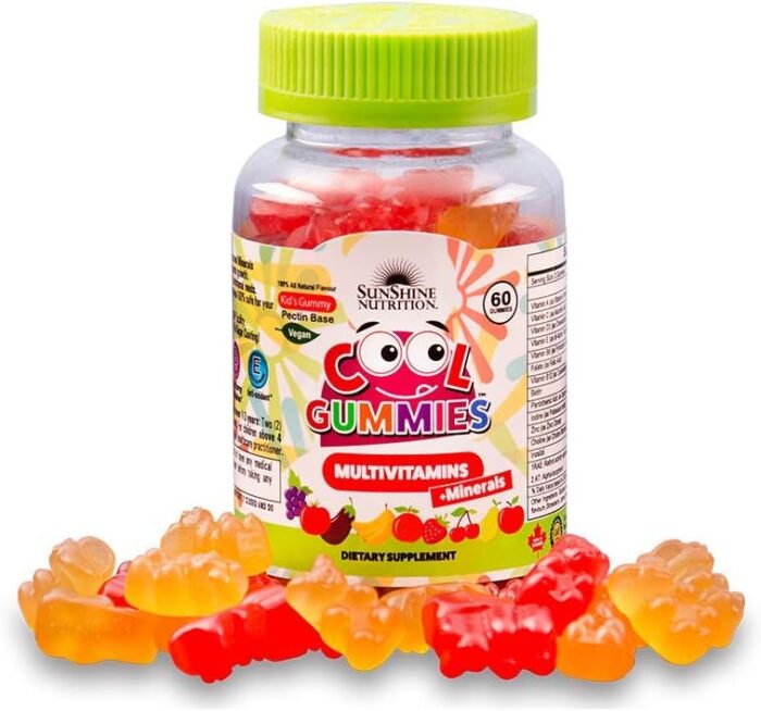 Sunshine Nutrition Multivitamins + Minerals Cool 60 Gummies For Kids | Vegan | 100% Natural Flavor