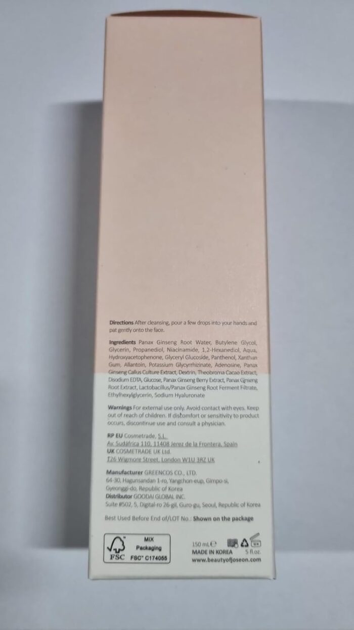 Beauty of Joseon Ginseng Essence Water Hydrating Face Toner for Dry, Dull, Acne-Prone, Irritated Skin. Korean Moisturizing Skin Care for Men and Women 150ml, 5 fl.oz - Image 3