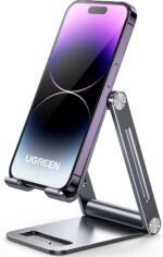 UGREEN Phone Stand Aluminum Ultra Stable Mobile Stand Adjustable Foldable Mobile Holder Desktop Phone Holder Compatible with All Devices up to 7.9'' Fit for iPhone 16 Pro Max Galaxy S25 Ultra S24 S23 - Image 10