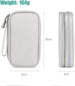 Electronics Organizer, Business Travel Universal Cable Organizer Bag Waterproof Electronics Accessories Portable Double Layers Storage Cases for Charger, Phone, USB, SD Card, Hard Drives, Power Bank - Image 2