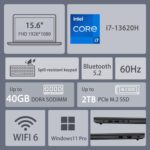 Lenovo V-Series V15 Business Laptop | 15.6" FHD Anti-Glare | 13th Gen Intel Core i7-13620H | 40GB RAM | 1TB SSD | Webcam | Wi-Fi 6 | HDMI | Windows 11 Pro | Bundle with ADATA 512GB External SSD - Image 2