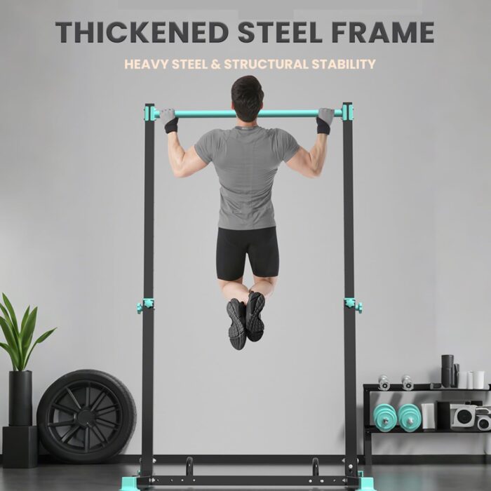 UimoKi Multifunctional Pull Up Bar Chin Up Bar Dip Station for Home Gym Strength Training Adjustable Pullup Fitness Equipment Exercise Rack - Image 2
