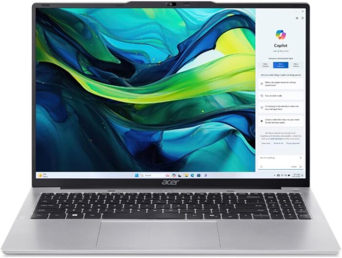 Acer Aspire Lite 16″ Laptop AL16-52P-52JZ | 13th Gen Intel Core i5-1334U | 16GB DDR5 RAM | 512GB SSD | UHD Graphics | IPS ComfyView Display | Windows 11 Pro (UPGRADED) – Light Silver
