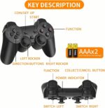 YU WELL Wireless Retro Game Console, Plug & Play Video TV Game Stick With 10000+ Games Built-in, 9 Emulators, 4K HDMI Output for TV with Dual 2.4G Wireless Controllers - Image 6