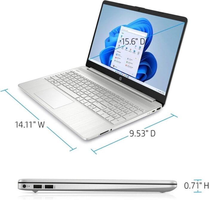 HP 15 15.6" HD Touchscreen Laptop for Home & Student, 12th Gen Intel Core i3-1215U(Up to 4.4 GHz), 12GB RAM 256GB PCIe SSD, Numeric Keypad, Wi-Fi 5, 11 Hrs Battery Life, Windows 11 Pro, w/Battery - Image 8