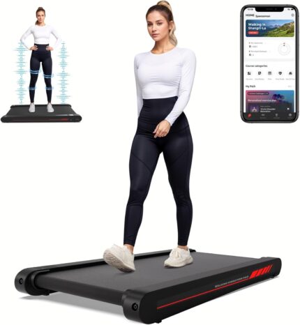 Sperax Walking Pad Treadmill with APP,Under Desk Treadmill,Vibration Walking Pad 150KG Capacity