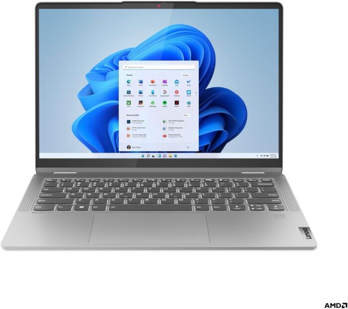 Lenovo IdeaPad Flex 5 14ABR8 2-in-1 Laptop with Pen, 14" WUXGA (1920x1200) Touch Display, Ryzen 7 7730U, 16GB RAM, 512GB SSD, Backlit Eng-Arabic KB, Win 11, Arctic Grey - [82XX0081AX] - Image 5