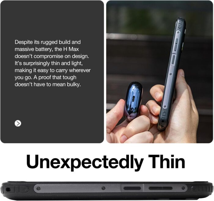 AGM H MAX Rugged Smartphone Unlocked, 4G Outdoor Phone with 10000mAh Battery, Android 14, 4GB+128GB, 6.56” HD+ Display, IP68/IP69K, Face ID, Dual SIM, NFC (AE version) - Image 6