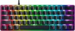 Razer Huntsman Mini 60% Compact Gaming Keyboard: Purple Switch, Clicky Optical-Mechanical Switches, Doubleshot PBT Keycaps, Detachable USB-C Cable, US Layout - Black