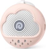 Dreamegg White Noise Machine with Cute Silicone Protective Cover- Portable Sound Machine for Baby Adult, 21 Soothing Sounds for Sleeping, Rechargeable Sleep Aid for Home Travel Nursery Gift Pink