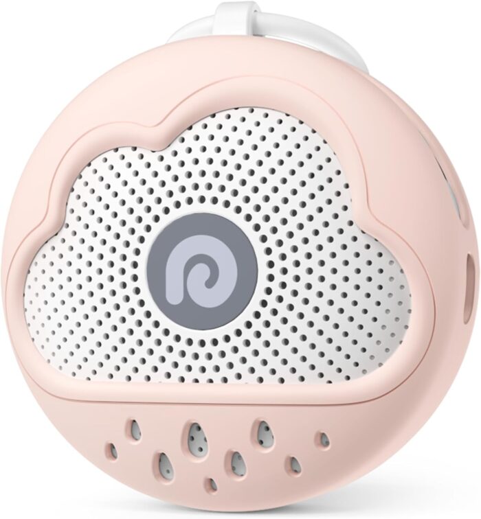 Dreamegg White Noise Machine with Cute Silicone Protective Cover- Portable Sound Machine for Baby Adult, 21 Soothing Sounds for Sleeping, Rechargeable Sleep Aid for Home Travel Nursery Gift Pink