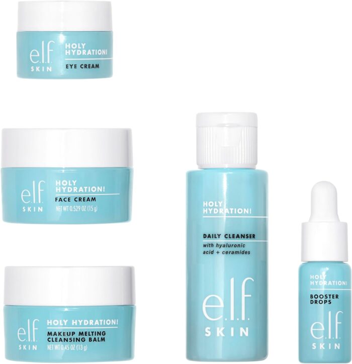 e.l.f. e.l.f.SKIN Hydrated Ever After Skincare Mini Kit, Cleanser, Makeup Remover, Moisturizer & Eye Cream For Hydrating Skin, TSA-friendly Sizes - Image 3