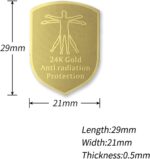 10pcs Protection Stickers – Anti Radiation Shield for Phones, Laptops & Electronics, 24K Gold Plated EMF Blocker for Mobile Devices & Home Appliances - Image 4