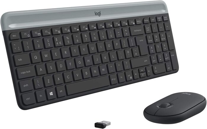 Logitech MK470 Wireless Keyboard and Mouse Combo for Windows, USB 2.4GHz Receiver, 12 FN Keys, Minimalist and Stylished, for Windows 10,11 or Later, Works with Surface - Black - Image 2