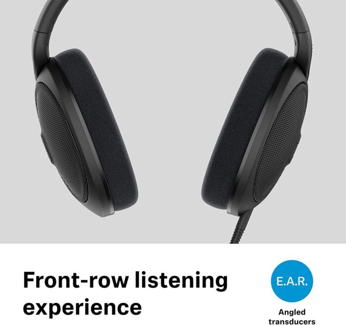 Sennheiser HD 560 S Over-The-Ear Audiophile Headphones - Neutral Frequency Response, E.A.R. Technology for Wide Sound Field, Open-Back Earcups, Detachable Cable, (Black) (HD 560S), Wired - Image 4