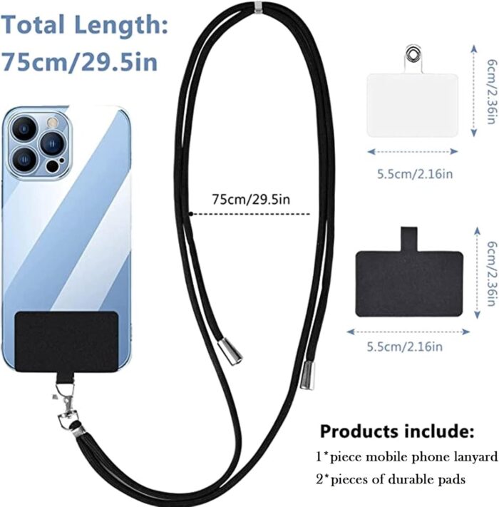 BANGRICH ã€ debaidan-aeã€‘ Phone Lanyard, Neck Lanyard, Nylon Mobile Phone Lanyard, Neck Strap and Wrist Strap Key Chain, Adjustable Women's Crossbody Lanyard for iPhone, Galaxy and Most Smartphones - Image 4