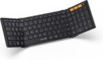 ProtoArc Foldable Bluetooth Keyboard, XK01 Folding Wireless Portable Keyboard with Numeric Keypad, Full-Size Travel Keyboard for Windows iOS Android Tablet Smartphone Laptop PC, Black
