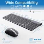 CREATMOR Wireless Keyboard and Mouse Arabic/English,Ultra Thin Design Keyboard and Mouse 2.4G with USB A & Type C Receiver Wireless Keyboard and Mouse Combo For Windows MAC Arabic/English - Image 6