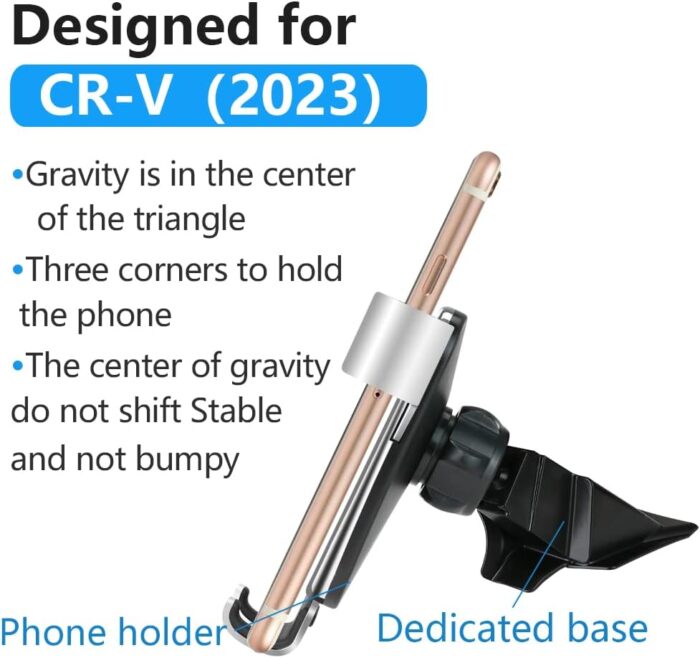 LUNQIN Car Phone Holder for Honda CRV CR-V 2023 2024 2025 and Honda CR-V Hybrid 2023 2024 2025 Auto Interior Accessories Best Cell Phones Mount Cellphone Mobile Cradle Charging Navigation Vent Bracket - Image 5