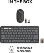 Logitech Pebble 2 Combo, Wireless Keyboard and Mouse, Quiet and Portable, Customisable, Logi Bolt, Bluetooth, Easy-Switch for Windows, macOS, iPadOS, Chrome, ARA Layout - Graphite - Image 10