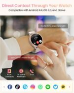 little meatball Fitness Tracker Smartwatch for Women, 1.27 Inch, 400+ Watch Faces, Calls, Female Health Tracking, 70+ Sport Modes, Heart Rate Monitor, iPhone & Android Compatible (Starlight) - Image 7