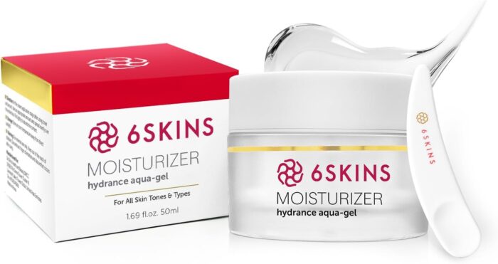 6SKINS® Aqua Gel Face Moisturizer with Niacinamide and Ceramides, Ultra Light Daily Moisturizer Face Cream - K Beauty Skincare for Plumping & Glowing Skin, For All Skin Types Non-Greasy 50ml / 1.7 oz - Image 2