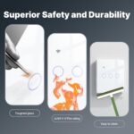 MOES Tuya WiFi Smart Touch Switch - Sleek Glass Panel, Works with Alexa & Google Home, Neutral/No Neutral Wire Installation (Capacitor Included) - 3 Gang - Image 2