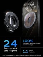 LISEN for MagSafe Car Mount, [24 Strong Magnet] 360° Rotation Magnetic Phone Holder for Car, Mobile Holder for Car Accessories Fit for iPhone 16 15 Pro Max Plus 14 13 12 MagSafe Cases - Image 2