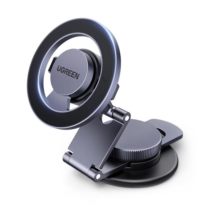 UGREEN MagSafe Car Mount Tesla Magnetic Car Phone Holder, [Upgraded 5-in-1 Tesla/Dashboard/Windscreen/Table], [360° Rotation Retractable Accessories], Fit for iPhone 16/15/14, Samsung S25/24/23 - Image 1