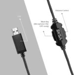 EKSA USB Gaming Headset for PC - Computer Headphones with 7.1 Surround Sound Stereo Noise Canceling Mic/Microphone RGB Light - Gaming Headphones for PS4/PS5 Console Laptop, Wired - Image 2