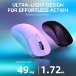 ATTACK SHARK X3 Lightweight Wireless Gaming Mouse with Triple Mode 2.4G/USB-C Wired/Bluetooth, 26K DPI, PAW3395 Optical Sensor, GM8.0 Kailh Switch, 5 Programmable Buttons for PC/Win/Mac - Image 3