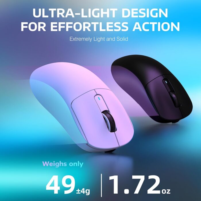 ATTACK SHARK X3 Lightweight Wireless Gaming Mouse with Triple Mode 2.4G/USB-C Wired/Bluetooth, 26K DPI, PAW3395 Optical Sensor, GM8.0 Kailh Switch, 5 Programmable Buttons for PC/Win/Mac - Image 3