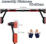 CLOUDFOUR Pull Up Bar, Adjustable Strength Training Chin up Bar, Door Workout Bar with Foam Grips, Indoor Fitness Bar Equipment for Home Gym Sports Exercise Upper Body Workout, Safe Locking Non-slip