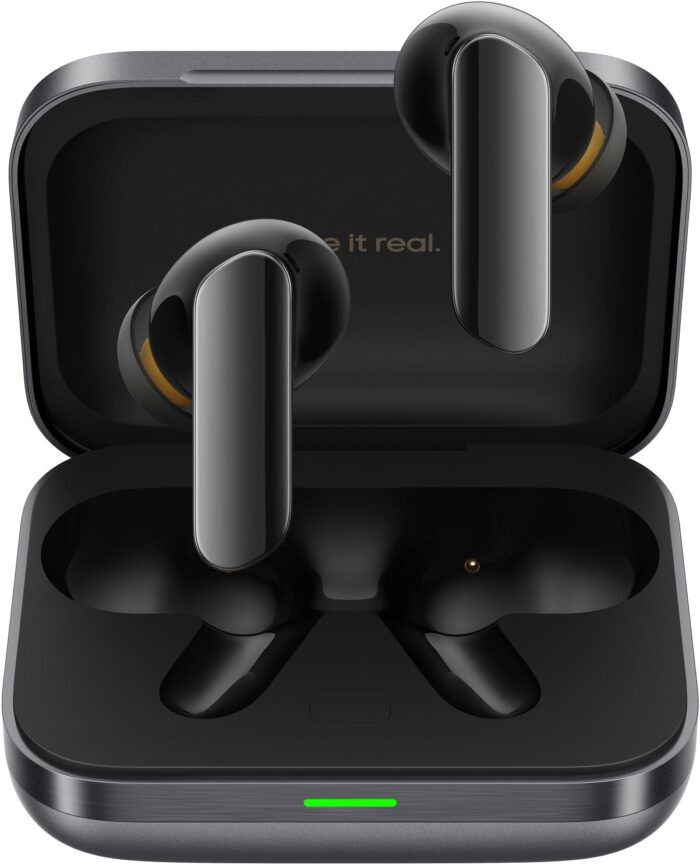realme Buds Air 7 | 52dB ANC | Hi-Res LHDC 5.0 | 12.4mm Deep Bass Driver | 360° Spatial Audio | 52H Playtime | 6-Mic ENC | Bluetooth 5.4 | IP55 | Fast Charging (Slate Grey)