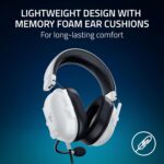Razer BlackShark V2 X PlayStation licensed Gaming Headset: 50mm Drivers, Cardioid Mic, Lightweight, Noise Isolating Earcups, for PS5, Xbox Series X, PC, Switch via 3.5 mm Audio Jack - White - Image 6