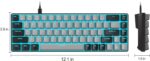 MageGee Portable 60% Mechanical Gaming Keyboard (Grey/Blue Switch) - Image 9