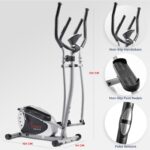 Sunny Health & Fitness Magnetic Elliptical Machine, Total Body Cross Trainer with LCD Monitor and Pulse Rate Grips, Cardio Exercise Equipment For Home, SF-E905 - Image 6