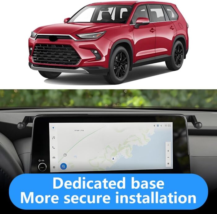 Car Phone Holder Center Console Organizer Tray for Toyota Grand Highlander 2024 2025 [12.3 inch Touch Screen] Auto Interior Accessories Best Cell Phones Mount Mobile Cellphone Stand Dashboard Storage - Image 4