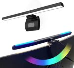 DMG Computer Monitor Light, Monitor Light Bar with RGB Backlight, Eye Caring LED Screen Light Bar, USB Powered Lamp with Touch Sensor, No Screen Glare Desk Lamp for Pc, Office, Gaming