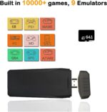 Anyando Wireless Retro Game Console, Plug and Play Video Game Stick Built in 10000+ Games,9 Classic Emulators, 4K High Definition HDMI Output for TV with Dual 2.4G Wireless Controllers - Image 2