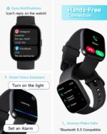 TOOBUR Smart Watch for Women Men, Alexa Built-in, Answer/Make Calls, 1.83" Fitness Tracker Watch with Heart Rate Monitor, Sleep Tracker, Pedometer, IP68 Waterproof Smartwatch Compatible Android iOS - Image 2